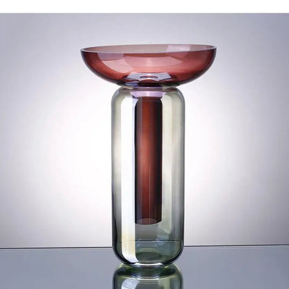 Gradient-colored detachable glass vase hydroponic