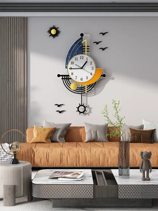 Decorative wall clock navigation sailboat