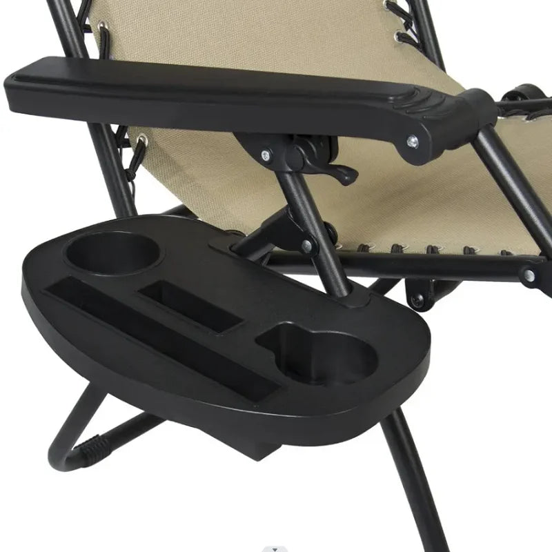 Zero gravity chair with canopy, shade, lounge, and cup holder