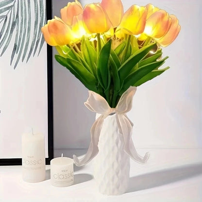 Tulip-shaped LED night lamp