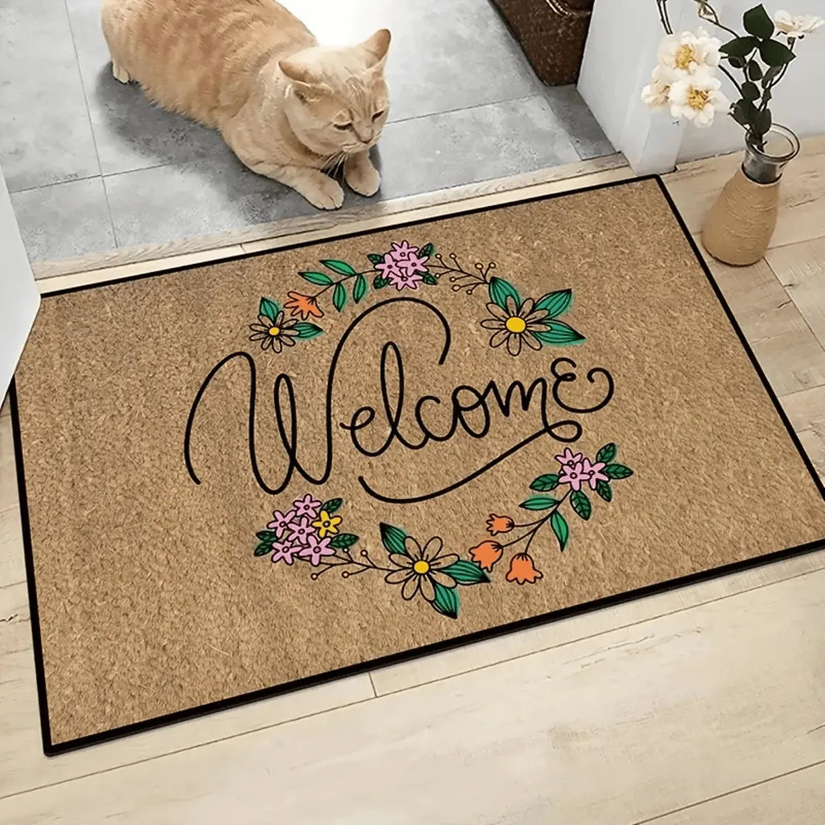 Crystal velvet door mat, non slip mat