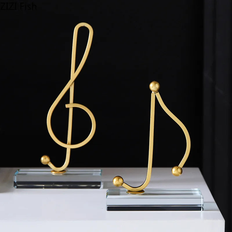 Golden Musical Note Statue