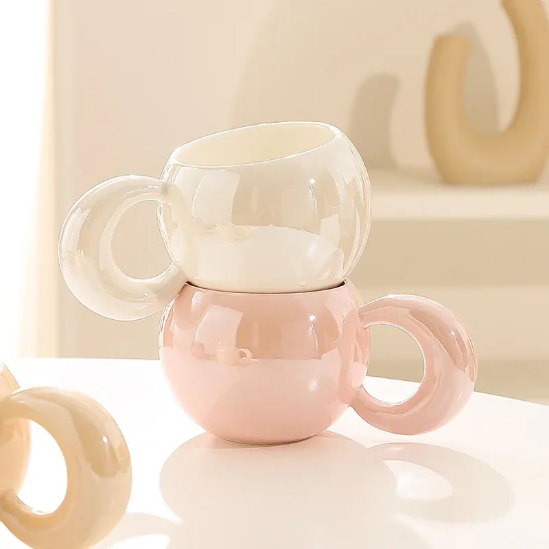 Cute Ceramic Coffee,Tea & Milk  Mugs with Spoon