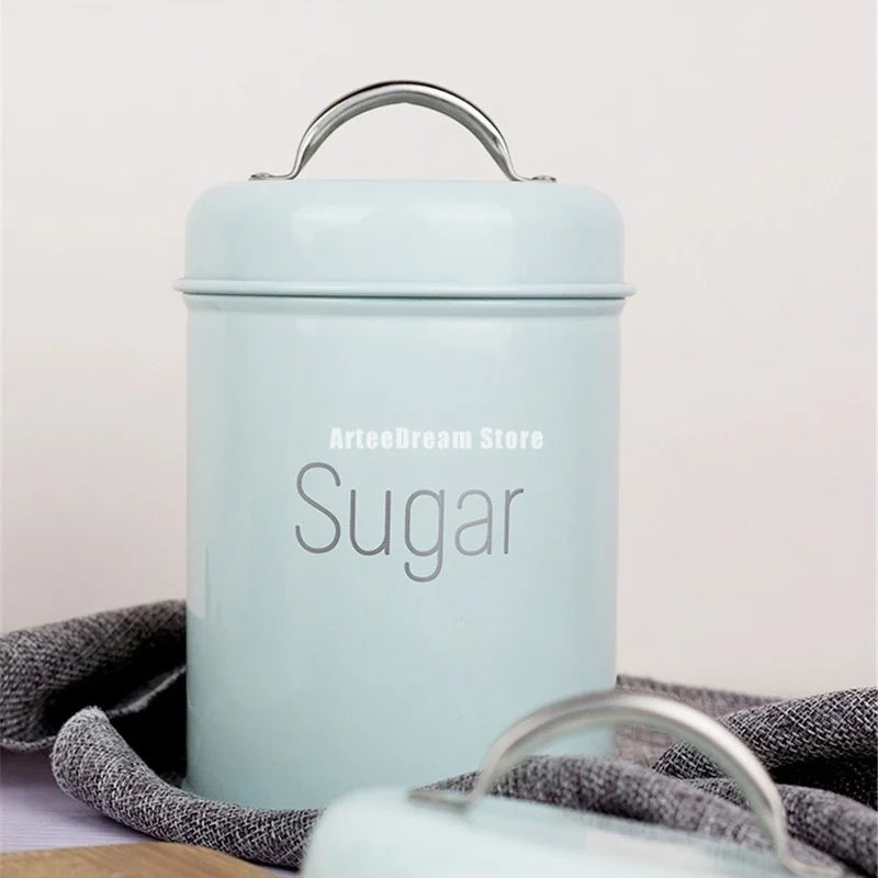 Metal Storage Box Tea Coffee Sugar. - Nanag store