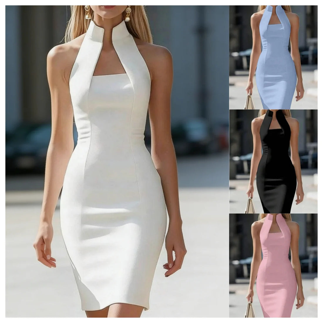 Sleeveless Bodycon Midi Dress