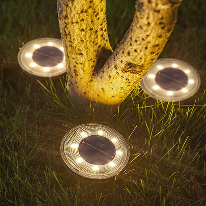 Waterproof LED outdoor solar-powered ground light
