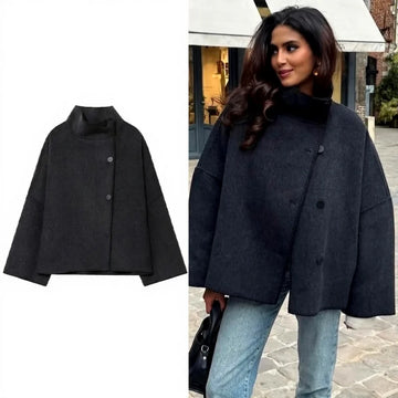 High Neck Wool Jacket