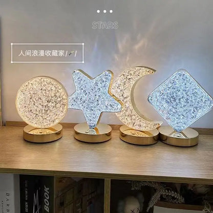 LED night light star moon lamp battery with 3 colors