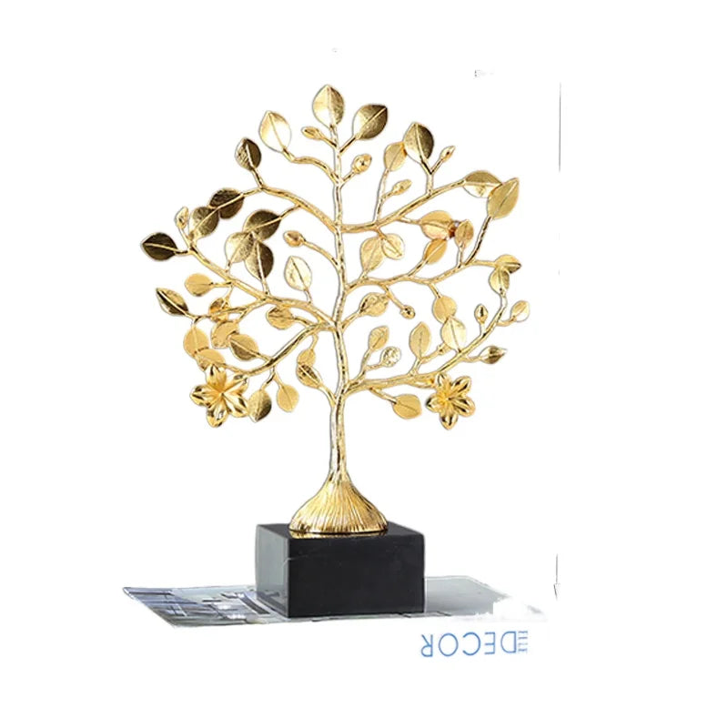 Luxury metal tree leaves living room