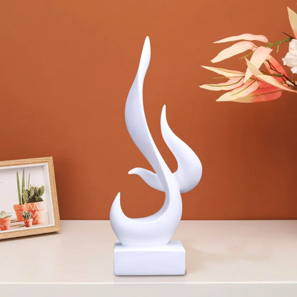 Flaming bird sculpture