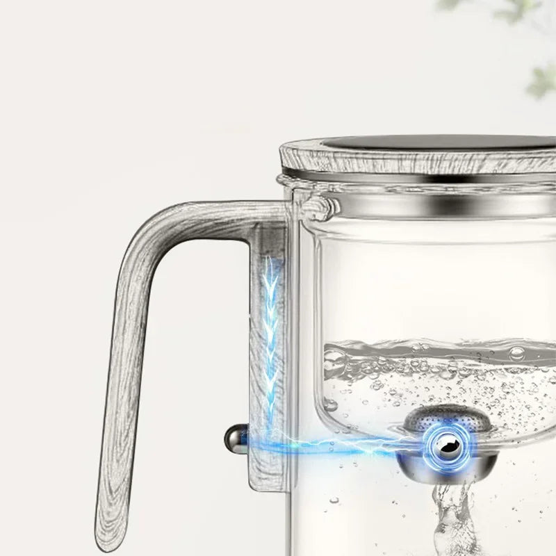 One-click magnetic switch tea separation filtration glass teapot