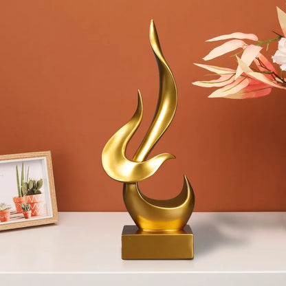 Flaming bird sculpture