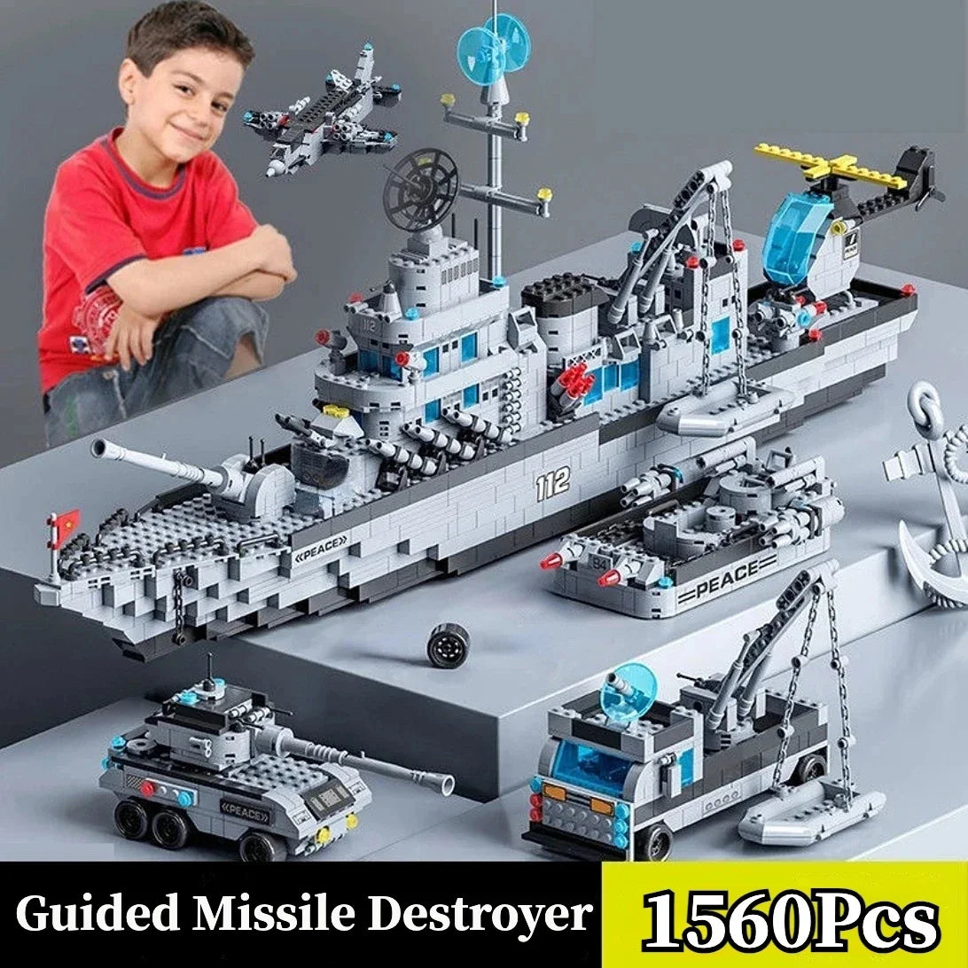 1560PCS Warship Building Blocks