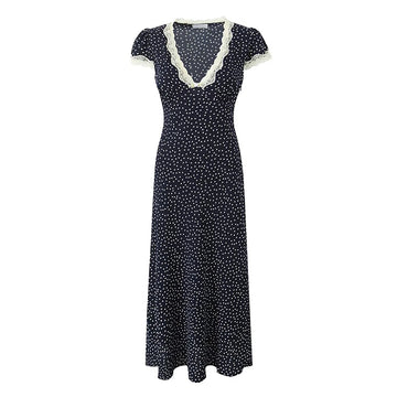 Polka Dot Maxi Dress Women