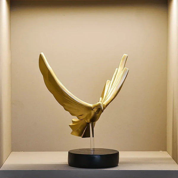 Abstract eagle figurines