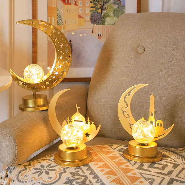 Gold  festival lamp Eid  LED light