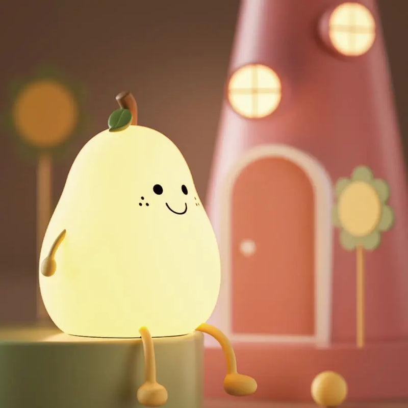 Pear fruit silicone night light