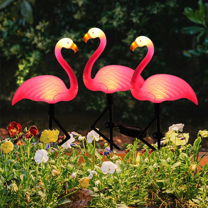 Solar flamingo LED light for outdoor waterproof light decor