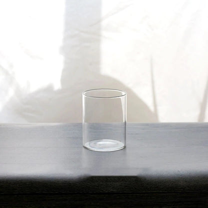 Vaso cilindro di vetro portacandele fioriera