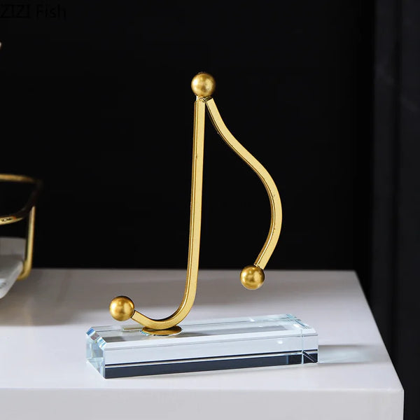 Golden Musical Note Statue