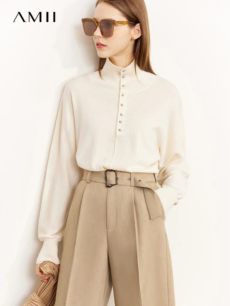 Minimalist Wool Knit Sweater