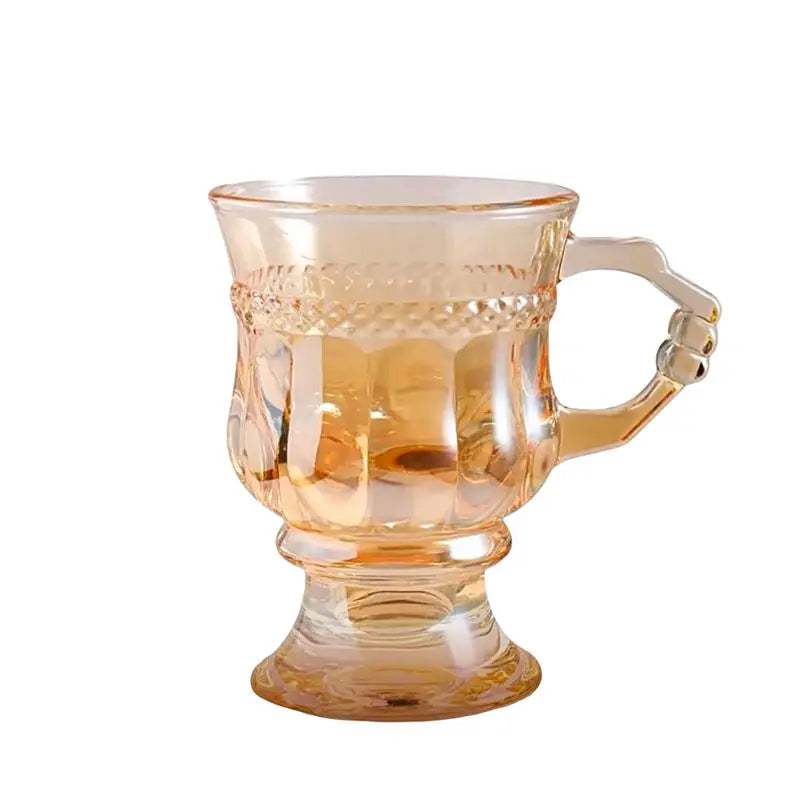 Vintage embossed glass, good-looking cups