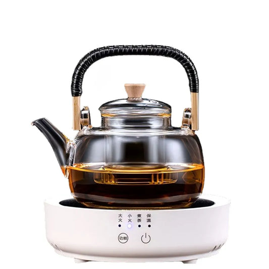 Bollitore elettrico da tè completamente automatico Ispessito a doppio uso rivestimento interno Conservazione automatica del calore Set da tè per uso domestico