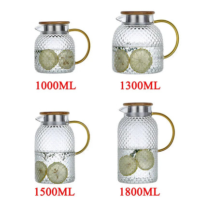 Large capacity glass kettle with heating