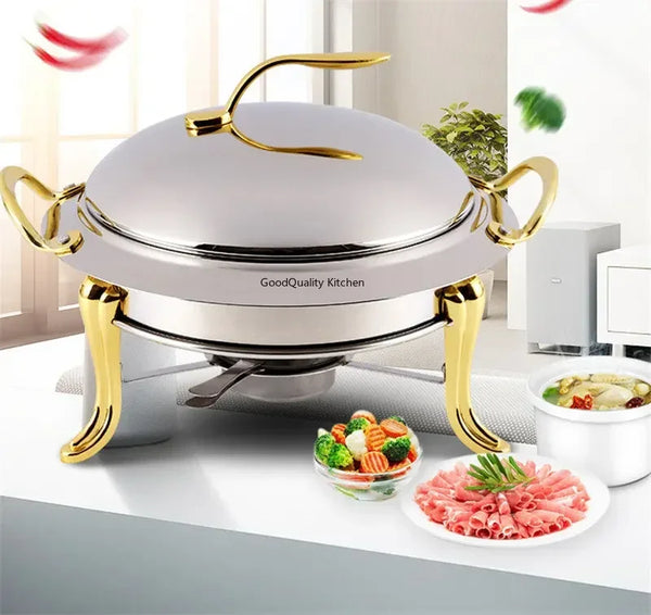 Mini stainless steel gold hot pot