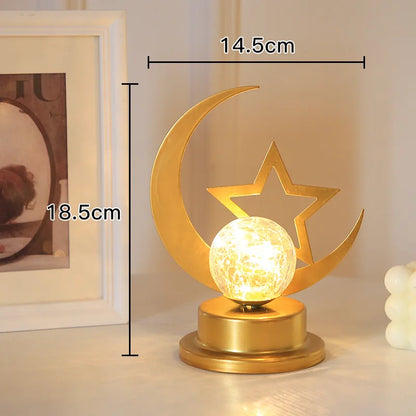 Gold muslim festival lamp Eid mubarak LED light