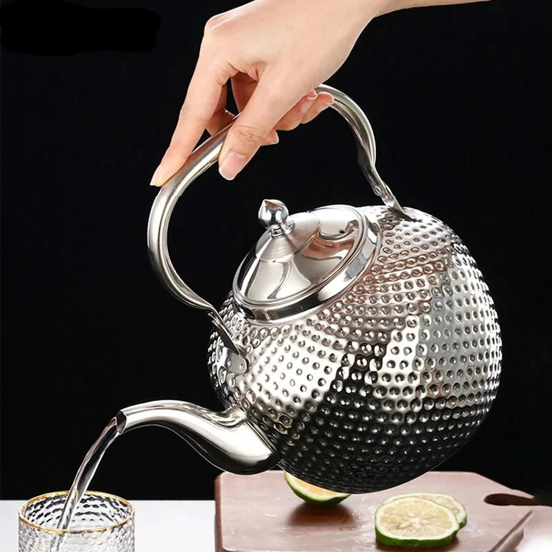 silver gold Stainless steel teapot 1.2/1.5/2L