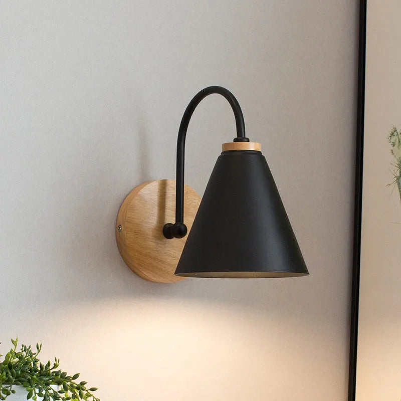 Modern minimalist LED wall light black white interior decoration lamps