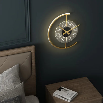 Clock LED wall lamp - modern wall light