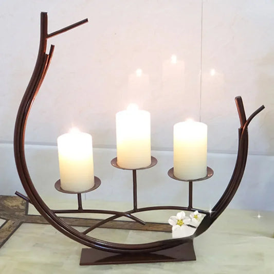 Squisito candelabro rame in ferro vintage