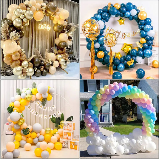 用于生日派对、婚礼、婴儿淋浴等的气球拱门套件-包括支架、蝴蝶结和圆形花环配件