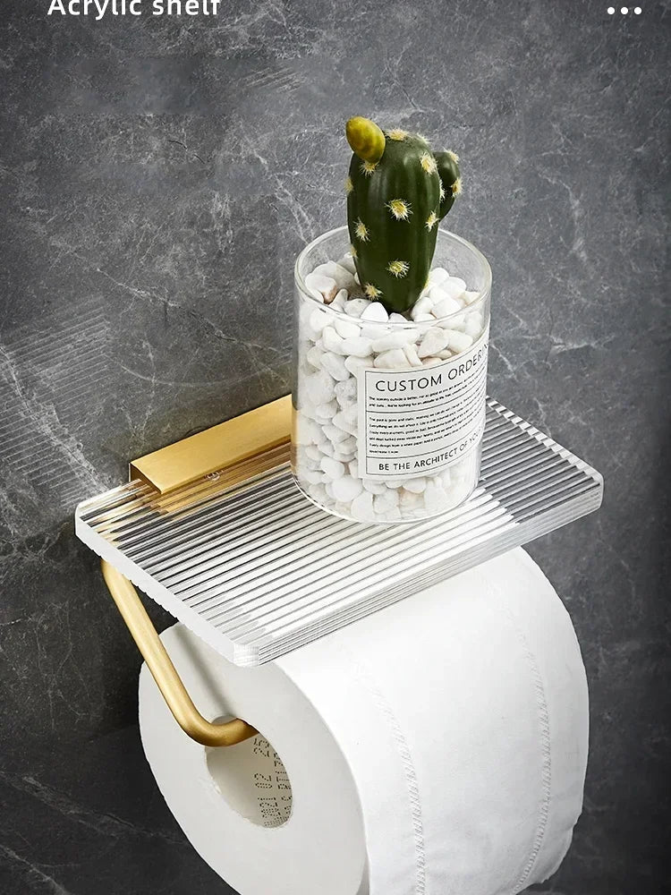 Toilet Paper Holder Acrylic and Aluminum Alloy Material Paper roll holder