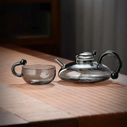 Flower teapot heat-resistant glass Scandinavian-style