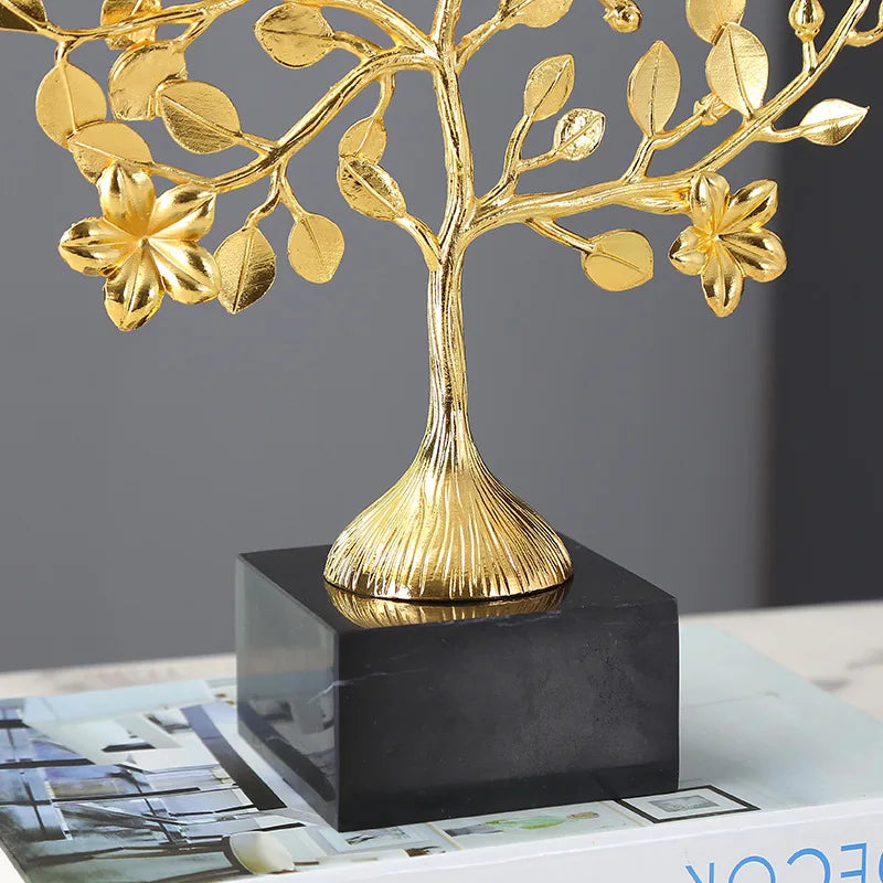 Luxury metal tree leaves living room