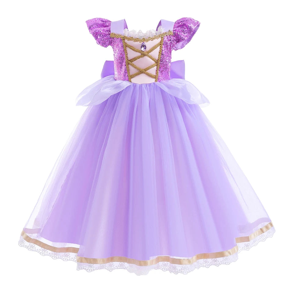 Kids Snow Queen Princess Dress