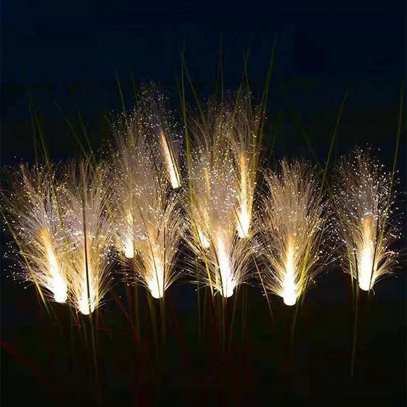 Waterproof garden LED solar pampas grass lights