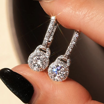925 Silver Moissanite Earrings