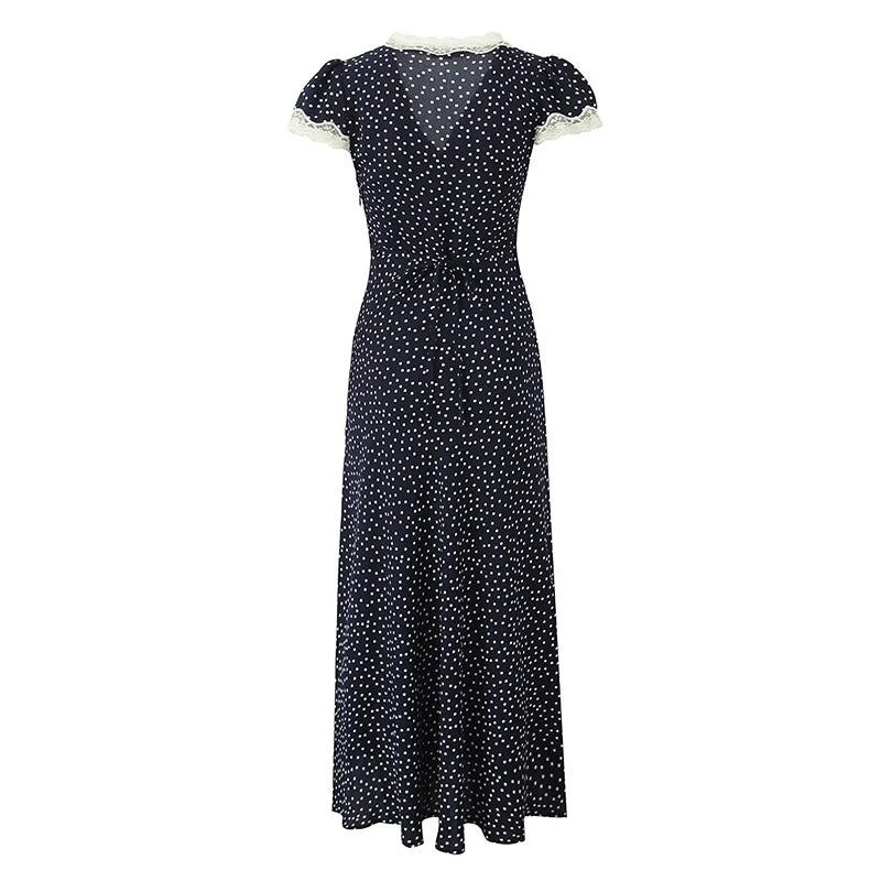 Polka Dot Maxi Dress Women