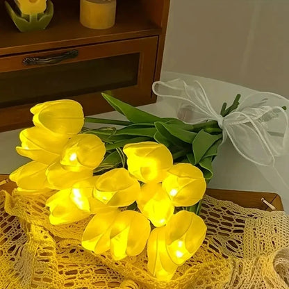 Tulip-shaped LED night lamp