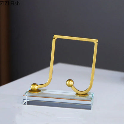 Golden Musical Note Statue