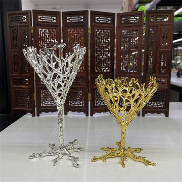 Crystal ball base mesh glass   alloy magic sphere display stand