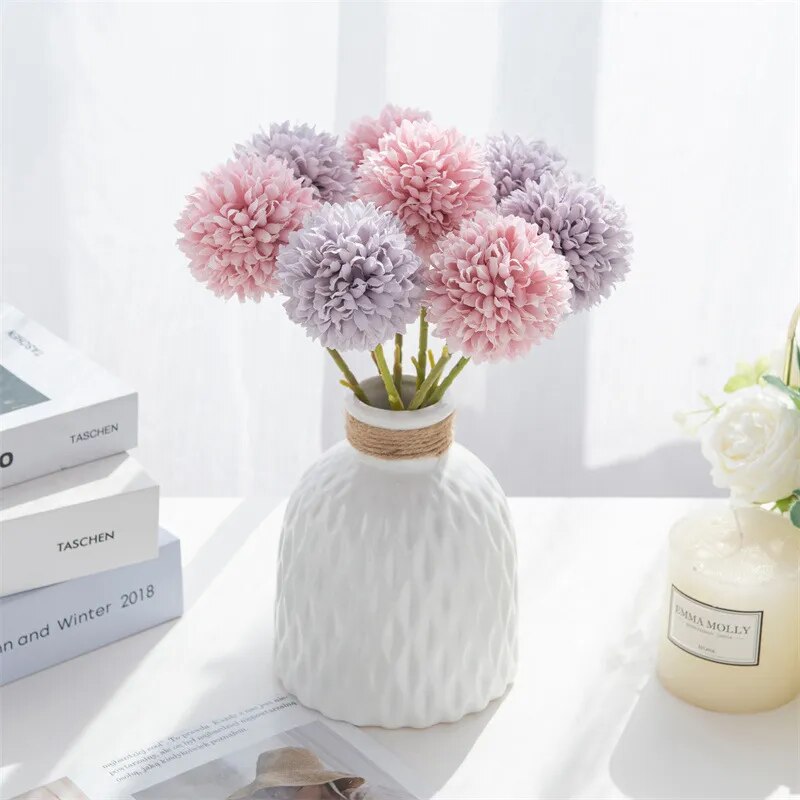 Artificial ball chrysanthemum dandelion branch Nanag store