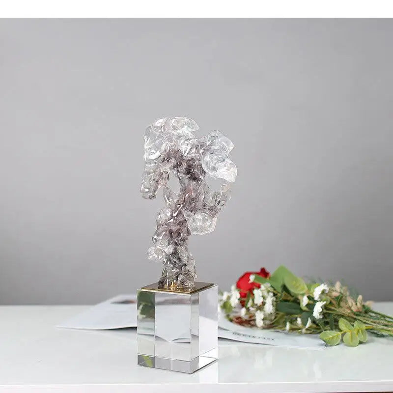 Transparent coral stone sculpture