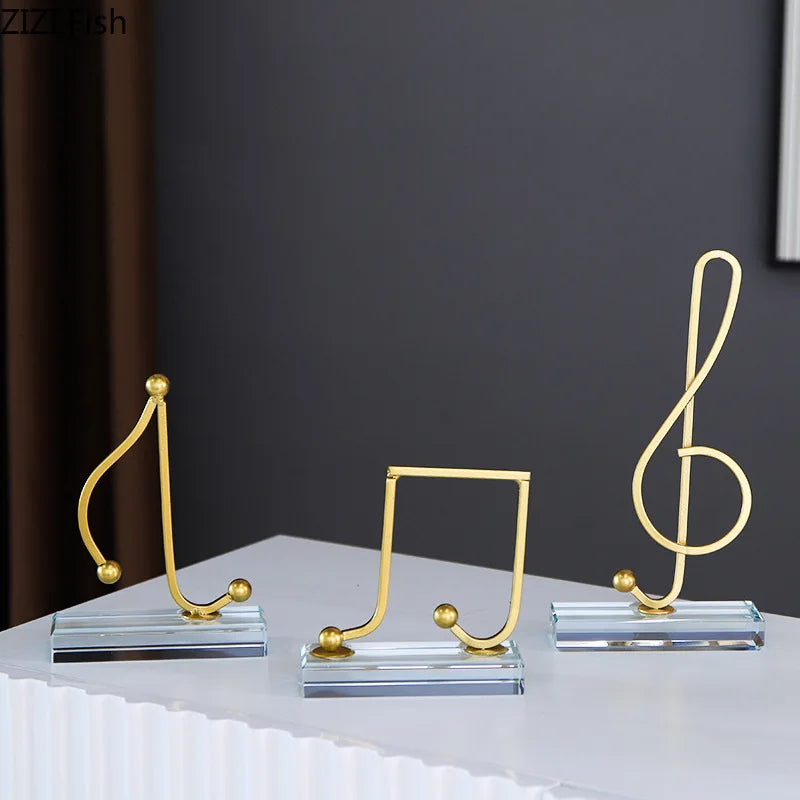 Golden Musical Note Statue