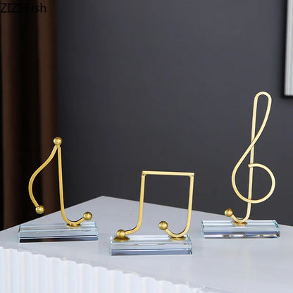 Golden Musical Note Statue