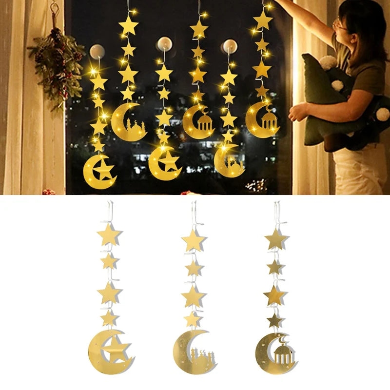 Moon star light, islam Ramadan decorations